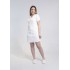 Sarafan medical dama, tercot, XL, alb